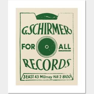 Schirmer Records Posters and Art